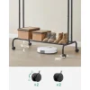 Suport mobil cu roti pentru haine, Artool, cu raft incaltaminte, otel, negru, max 100 kg, 103.5x52.5x155 cm