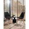 Scaun bucatarie/living, stofa, lemn, negru, 49x55x82 cm, Alta