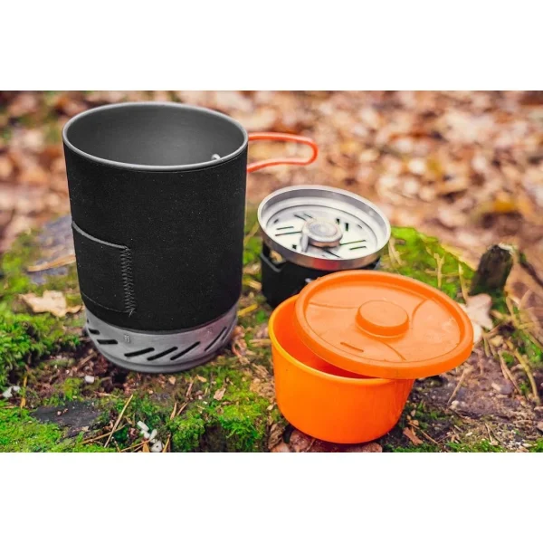 Aragaz camping, portabil, cu gaz, aprindere piezo, 3 in 1, 2200 W, inox, cu oala, NEO
