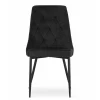 Scaun bucatarie/living, Artool, Imola, catifea negru, picioare metal negru, 48.5x61x93.5 cm