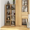 Biblioteca, placa laminata, 8 rafturi, stejar, 70.5x33x144 cm, Quad