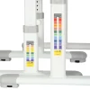 Set birou reglabil pentru copii cu scaun ergonomic, lampa LED USB, blat inclinabil, suport carti si organizator, 70 x 51 cm, culoare gri/alb, pentru scolari si