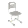 Set birou reglabil pentru copii cu scaun ergonomic, lampa LED USB, blat inclinabil, suport carti si organizator, 70 x 51 cm, culoare gri/alb, pentru scolari si