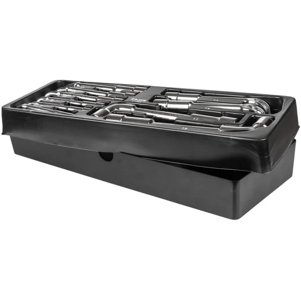Set capete tubulare scurte cu cheie, sertar TIP A (385x150 mm) pentru dulap mobil, 1/2", 8-32 mm, 25 elemente, RICHMANN EXCLUSIVE