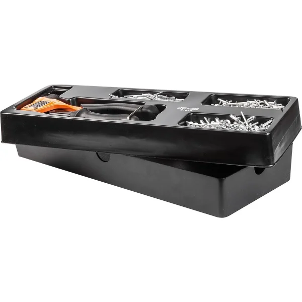 Cleste nituri, sertar TIP A (385x150 mm) pentru dulap mobil, 3.2, 4, 4.8 x 11 mm, 1 buc cleste + rezerve nituri (150 buc/3 dimensiuni), RICHMANN EXCLUSIVE
