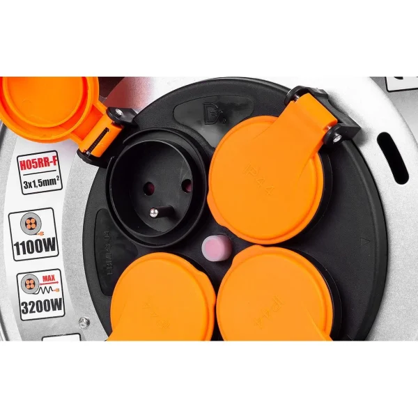 Prelungitor electric industrial, pe tambur, 16 A, 3x1.5 mm², IP44, 25 m, Richmann Exclusive
