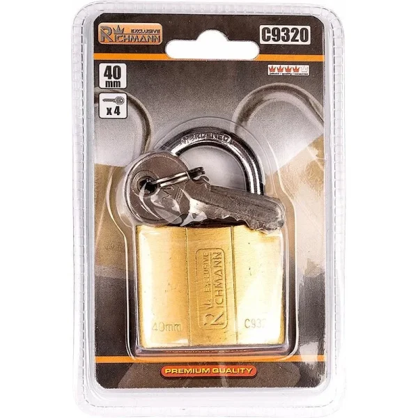 Lacat golden, 40 mm, 4 chei, RICHMANN EXCLUSIVE