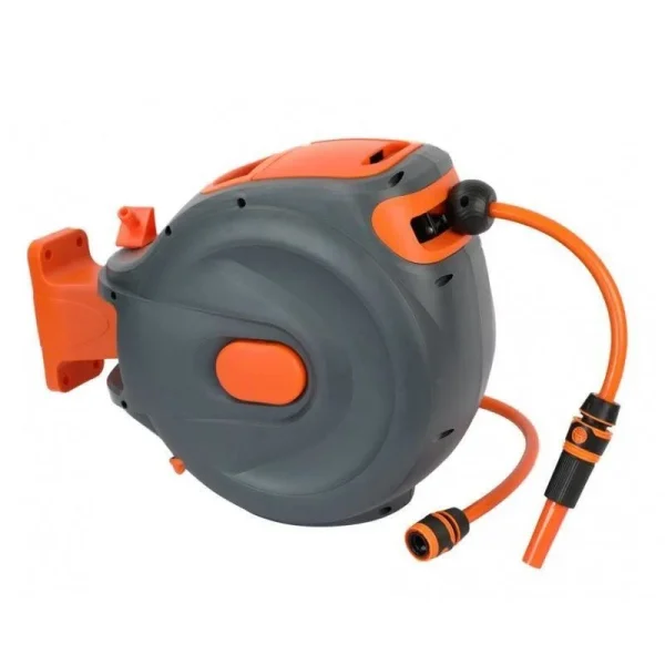 Furtun cu tambur/rola pentru gradina, portabil, pentru perete, 1/2", 30+2 m, Strend Pro