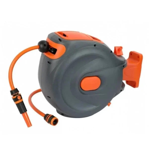 Furtun cu tambur/rola pentru gradina, portabil, pentru perete, 1/2", 30+2 m, Strend Pro