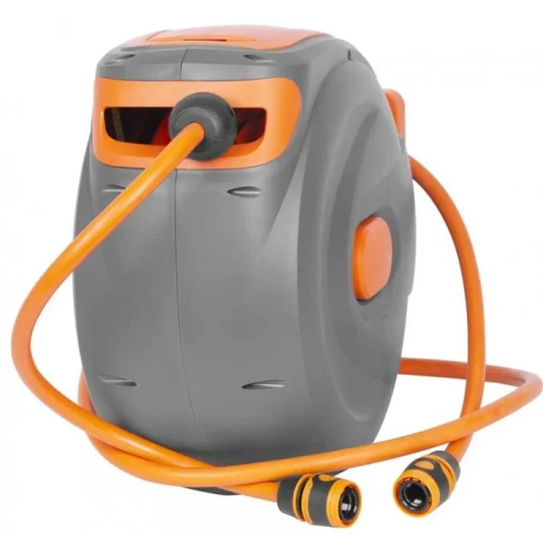 Furtun cu tambur/rola pentru gradina, portabil, pentru perete, 1/2", 30+2 m, Strend Pro