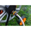 Carucior furtun gradina cu ghidaj, metalic, compatibil cu 1/2" 60 m sau 3/4" 20 m, infasurare ordonata si transport usor in curte, NEO