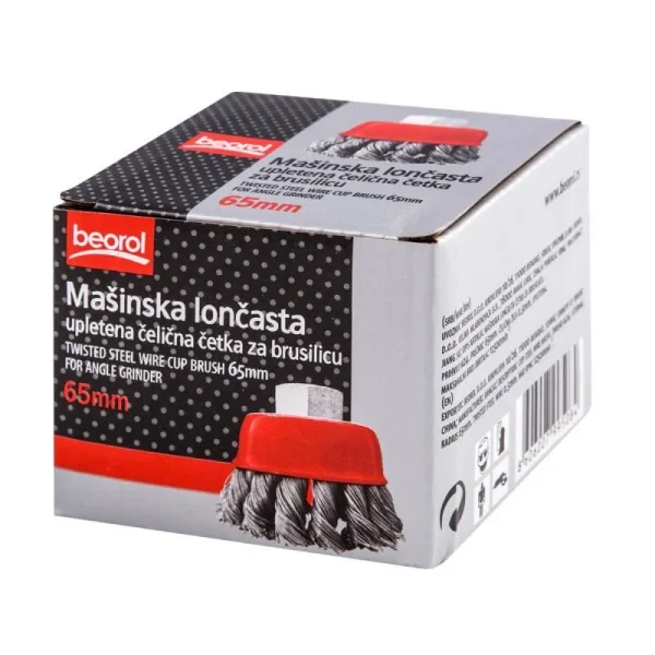 Perie sarma, tip cupa, cu toroane, M14, 65 mm, Beorol