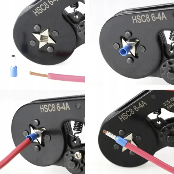 Cleste de sertizare, 0.25-10 mm, cu set de pini terminali 0.5-10 mm2, 1200 buc