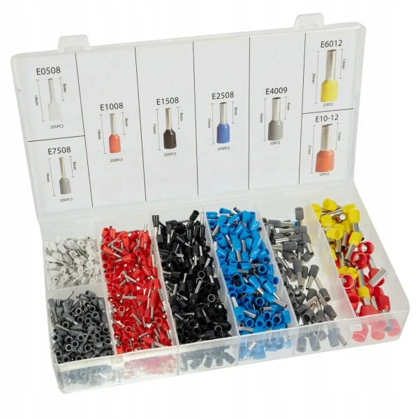 Cleste de sertizare, 0.25-10 mm, cu set de pini terminali 0.5-10 mm2, 1200 buc