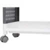 Comoda/raft plastic, MagicHome, pe roti, 4 polite, gri si alb, max 25 kg, 49x29x75.5 cm