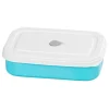Cutie, caserola alimente, plastic, etansa, albastru, 2 compartimente, cu lingura/furculita, 1 L, 20.8x13.5x12.4 cm, MagicHome
