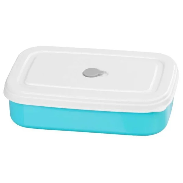 Cutie, caserola alimente, plastic, etansa, albastru, 2 compartimente, cu lingura/furculita, 1 L, 20.8x13.5x12.4 cm, MagicHome