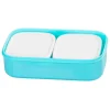 Cutie, caserola alimente, plastic, etansa, albastru, 2 compartimente, cu lingura/furculita, 1 L, 20.8x13.5x12.4 cm, MagicHome