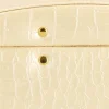 Cutie pentru bijuterii, MDF, piele ecologica si catifea, crem si roz, cu oglinda, 17.5x14x12.5 cm, Springos