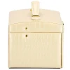 Cutie pentru bijuterii, MDF, piele ecologica si catifea, crem si roz, cu oglinda, 17.5x14x12.5 cm, Springos