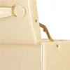 Cutie pentru bijuterii, MDF, piele ecologica si catifea, crem si roz, cu oglinda, 17.5x14x12.5 cm, Springos