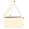 Cutie pentru bijuterii, catifea si piele ecologica, crem si roz, cu oglinda, 16x16x11 cm, Springos