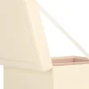 Cutie pentru bijuterii, catifea si piele ecologica, crem si roz, cu oglinda, 16x16x11 cm, Springos