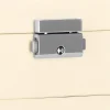 Cutie pentru bijuterii, catifea si piele ecologica, crem si roz, cu oglinda, 16x16x11 cm, Springos
