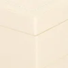 Cutie pentru bijuterii, catifea si piele ecologica, crem si roz, cu oglinda, 16x16x11 cm, Springos