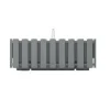 Jardiniera decorativa, suport metalic, sistem irigare,​​​​​​​ gri, 38x18x16.2 cm, Boardee Fencycase W Old