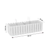 Jardiniera decorativa, suport metalic, sistem irigare, gri, 58x18x16.2 cm, Boardee Fencycase W Old