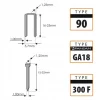 Capsator 18V Li-ion 2 in 1 capse si cuie, acumulator neinclus, tapiterie, tamplarie, mobilier si fixare folii de izolare, compatibil cu toata gama de acumulatori Dedra SAS+ALL, Dedra
