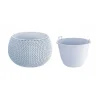 Ghiveci decorativ pentru flori, rotund, albastru, 29x19.5 cm, Splofy Bowl