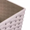 Ghiveci de flori, Prosperplast, Rato Low, patrat, 32 L, imitatie ratan, cafeniu, 32x32x32.5 cm