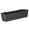 Jardiniera decorativa, Prosperplast, imitatie ratan, suport, maro, 49.2x17.2x17.4 cm, Old