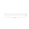 Gard de gradina, plastic negru, set 4 buc, 59.5x37 cm