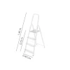 Scara aluminiu, 3 trepte, platforma, max 125 kg, 1.45 m, Drabest