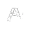 Scara aluminiu, 2 tronsoane, 2 trepte, platforma, max 125 kg, 0.67 m, Drabest