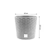 Ghiveci decorativ de flori, rotund, alb, 40x37.5 cm, Rato Round
