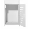 Dulap baie, Mufart, 2 rafturi, 1 sertar, 1 usa, alb, 25x21.5x80 cm