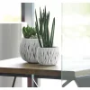 Ghiveci decorativ cu lant, rotund, alb, 29x19.5 cm, Sandy Bowl