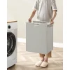 Raft baie cu cos de rufe, Artool, placa raft MDF, cadru otel, cu compartiment rufe, alb, 50x33x72 cm