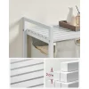 Raft baie cu cos de rufe, Artool, placa raft MDF, cadru otel, cu compartiment rufe, alb, 50x33x72 cm