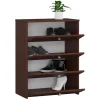Dulap depozitat incaltaminte, pantofar, placa laminata, 4 sertare, wenge, 60x33x80 cm