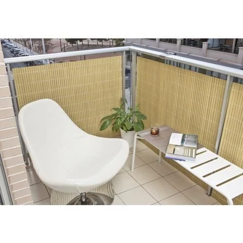 Paravan pentru balcon, terasa, gard PVC, stil bambus, 1300 g/m2, UV, 3x1.5 m