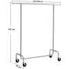 Suport mobil cu roti pentru haine, Songmics, reglabil, metal, argintiu, max 130 kg, 110x55x160 cm