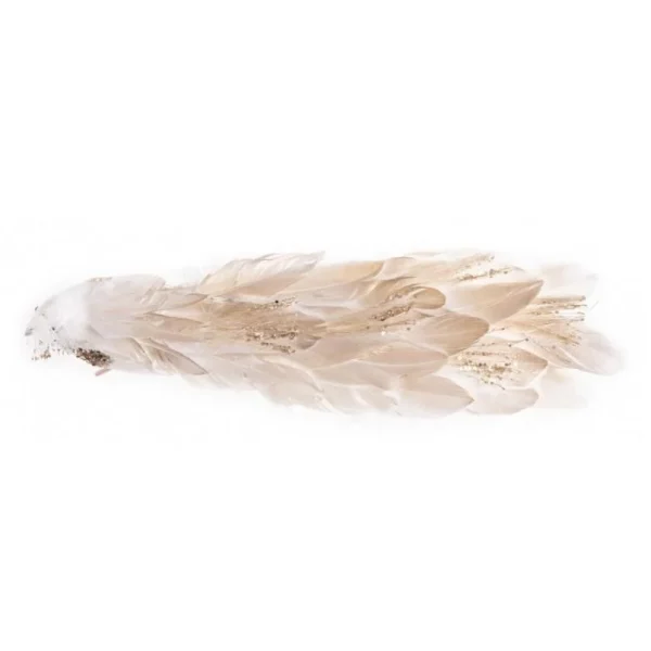 Decoratiune Craciun, Paun, auriu, 34x12x15 cm