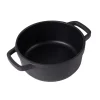 Oala de aluminiu cu capac, negru, 2.2 L, 20 cm, Verk Group