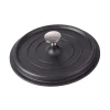 Oala de aluminiu cu capac, negru, 2.2 L, 20 cm, Verk Group