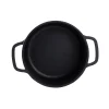 Oala de aluminiu cu capac, negru, 2.2 L, 20 cm, Verk Group